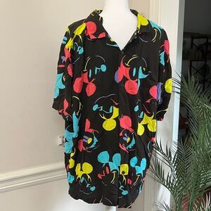 NWOT Disney Mickey & Friends Button Shirt Size 3XL